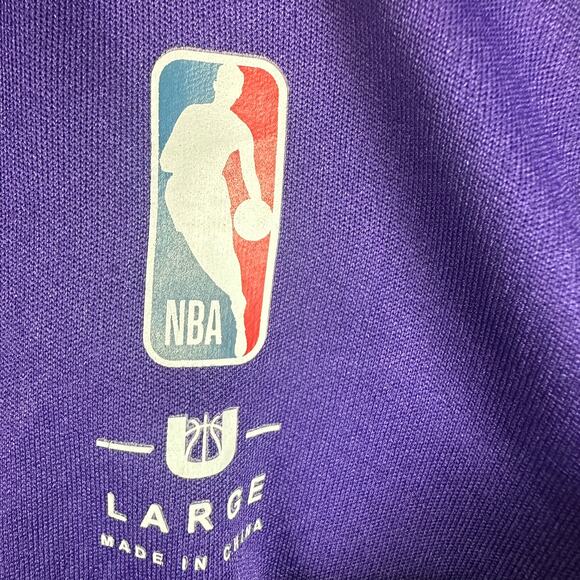 NBA Mens Phoenix Suns Crewneck Basketball #1 Devin Booker Purple T-Shirt Large - Picture 7 of 9